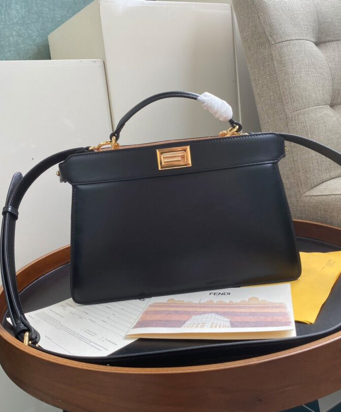 Fendi Peekaboo Iseeu EastWest Handbag 8BN323 Black